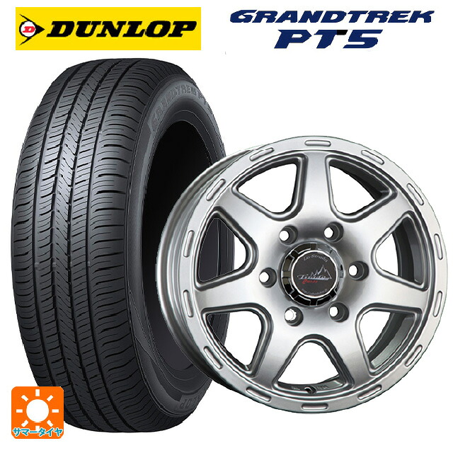 ミツビシ トライトン(GSRグレード)(LC2T)用 265/65R17 112H ダンロップ グラントレックPT5 阿部商会 ラ･ストラーダ ティラードクロス シルバー 新品サマータイヤホイール 4本セット