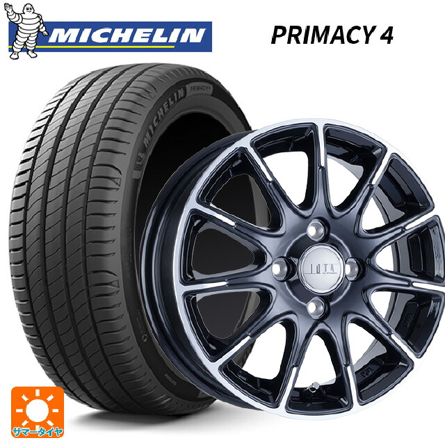185/65R15 88T ミシュラン 正規品 プライマシー4 阿部商会 ラ･ストラーダ ティラード イオタ ブラックポリッシュ 15-5.5J 国産車用 サマータイヤホイール4本セット