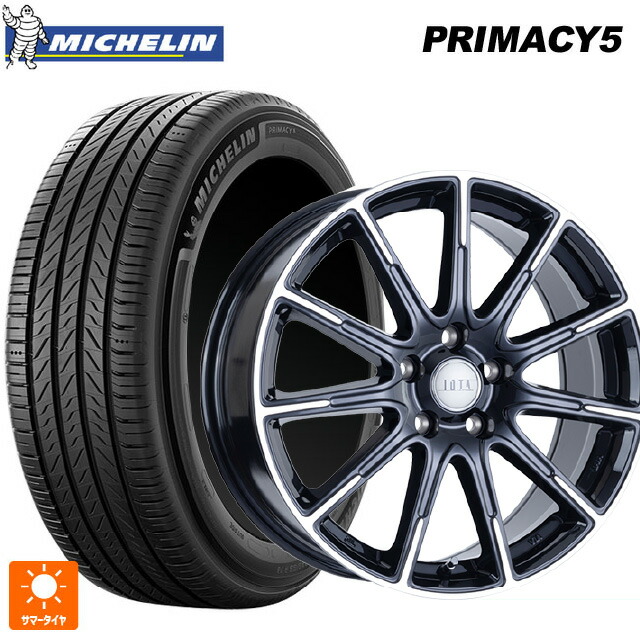 235/50R18 97W ミシュラン プライマシー5 正規品 阿部商会 ラ・ストラーダ ティラード イオタ ブラックポリッシュ 18-7.5J 国産車用 サマータイヤホイール4本セット|タイヤホイール専門店コニシタイヤ