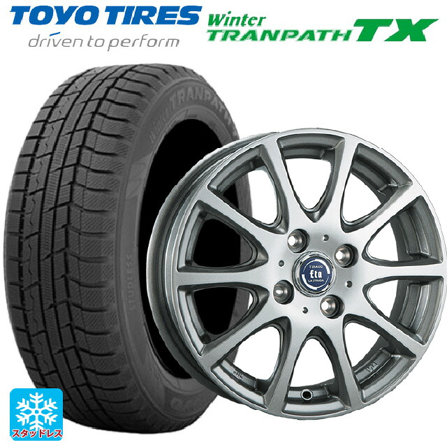 2024年製 165/65R14 79Q トーヨー ウインタートランパス TX # 阿部商会 ラ･ストラーダ ティラード イータ ハイライトシルバー 14-5.5J 国産車用 スタッドレスタイヤホイール4本セット