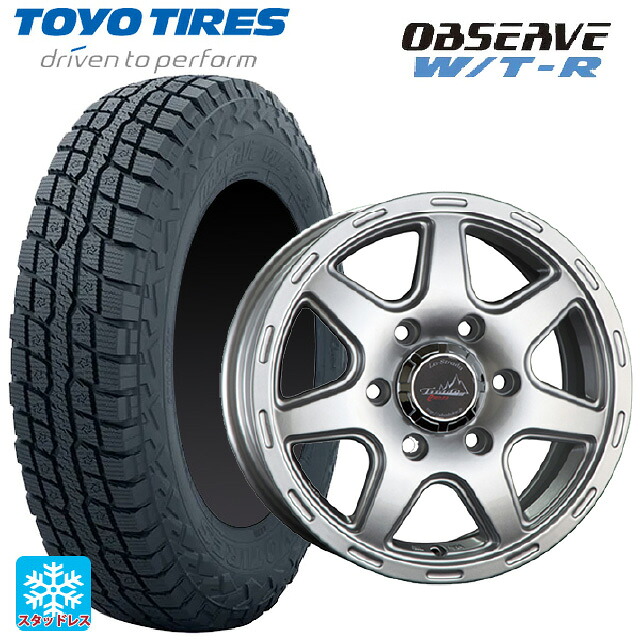 トヨタ ハイラックス(120系)用 285/70R17 116/113Q トーヨー オブザーブ W/T-R 阿部商会 ラ･ストラーダ ティラードクロス シルバー 新品スタッドレスタイヤホイール 4本セット