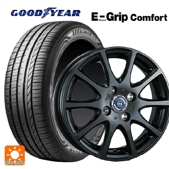 155/65R14 75H グッドイヤー エフィシェントグリップ コンフォート 阿部商会 ラ･ストラーダ ティラード イータ グラファイト・グレー 14-4.5J 国産車用 サマータイヤホイール4本セット｜タイヤホイール専門店コニシタイヤ