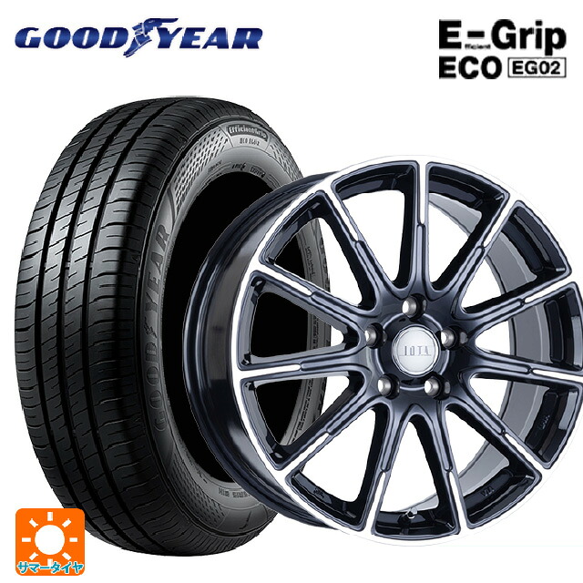 2024年製 205/60R16 92H グッドイヤー エフィシェントグリップ エコ EG02 # 阿部商会 ラ･ストラーダ ティラード イオタ ブラックポリッシュ 16-6.5J 国産車用 サマータイヤホイール4本セット 59,364円