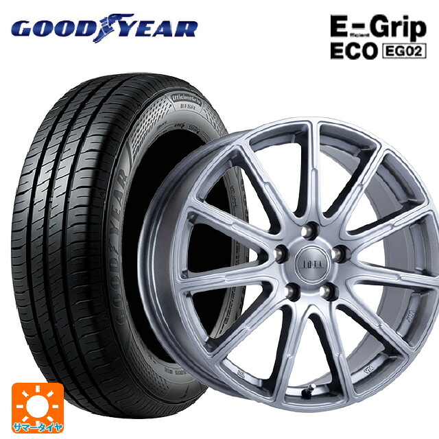スズキ スイフトスポーツ(ZC33S)用 195/50R16 84V グッドイヤー エフィシェントグリップ エコ EG02 阿部商会 ラ･ストラーダ ティラード イオタ ハイライトシルバー 新品サマータイヤホイール 4本セット