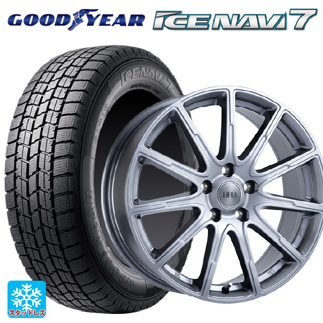 ホンダ ステップワゴン(RP6~8)用 2025年製 205/60R16 92Q グッドイヤー アイスナビ7(数量限定) # 阿部商会 ラ･ストラーダ ティラード イオタ ハイライトシルバー 新品スタッドレスタイヤホイール 4本セット