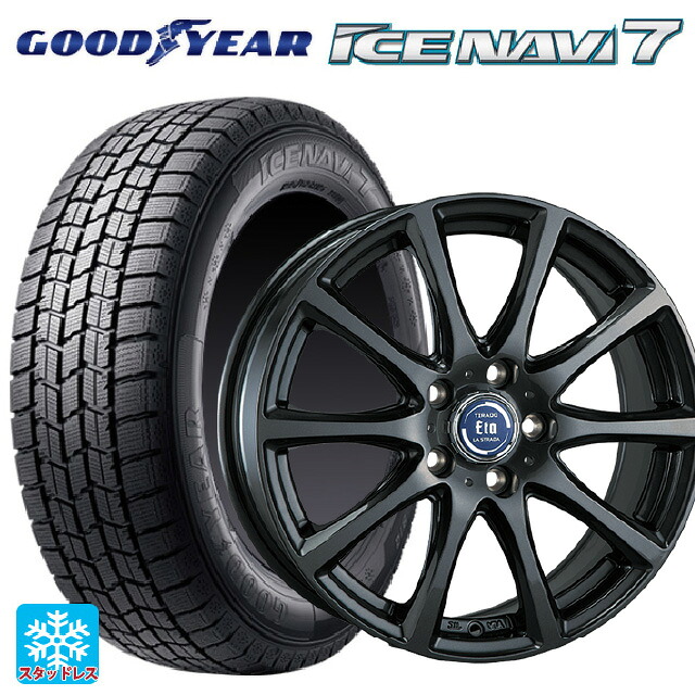 2025年製 195/65R16 92Q グッドイヤー アイスナビ7(数量限定) 阿部商会 ラ･ストラーダ ティラード イータ グラファイト・グレー 16-6J 国産車用 スタッドレスタイヤホイール4本セット