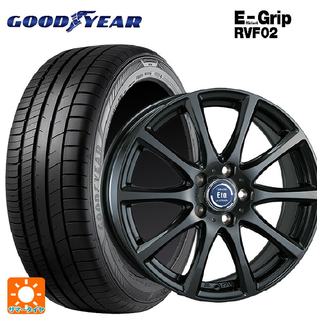 スズキ フロンクス(B3S)用 195/60R16 89H グッドイヤー エフィシェントグリップ RVF02 阿部商会 ラ･ストラーダ ティラード イータ グラファイト・グレー 新品サマータイヤホイール 4本セット