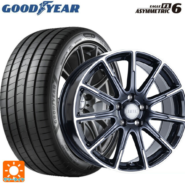 225/45R17 94Y XL グッドイヤー イーグル F1 アシメトリック6 阿部商会 ラ･ストラーダ ティラード イオタ ブラックポリッシュ 17-6.5J 国産車用 サマータイヤホイール4本セット