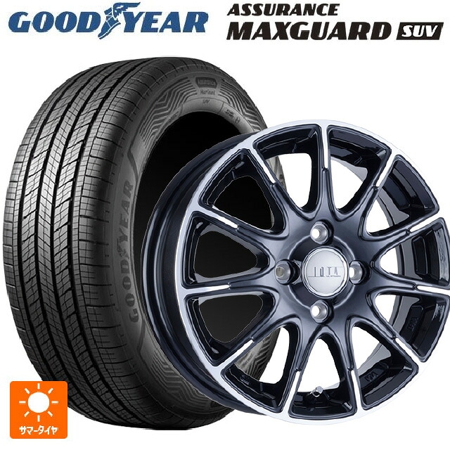 215/60R17 96H グッドイヤー アシュアランス マックスガード SUV 阿部商会 ラ･ストラーダ ティラード イオタ ブラックポリッシュ 17-7J 国産車用 サマータイヤホイール4本セット