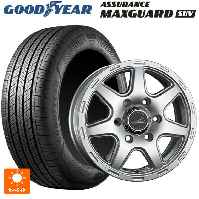 トヨタ ハイラックス(120系)用 265/65R17 112H グッドイヤー アシュアランス マックスガード SUV 阿部商会 ラ･ストラーダ ティラードクロス シルバー 新品サマータイヤホイール 4本セット