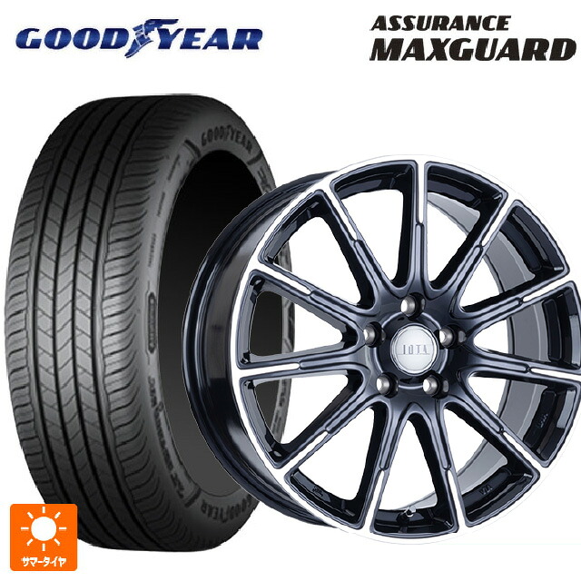 205/50R17 93W XL グッドイヤー アシュアランス マックスガード 阿部商会 ラ・ストラーダ ティラード イオタ # ブラックポリッシュ 17-7J 国産車用 サマータイヤホイール4本セット|タイヤホイール専門店コニシタイヤ