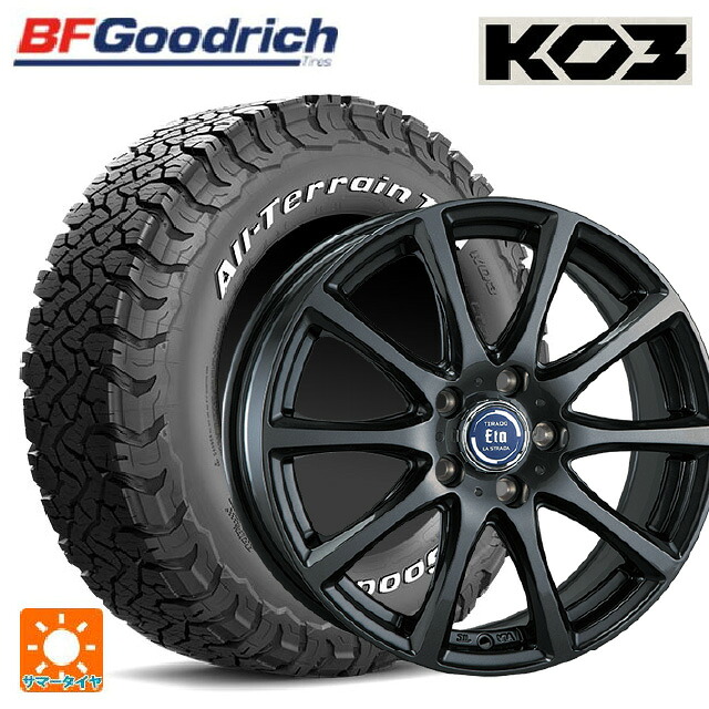 ミツビシ デリカD5(CV1系)用 225/70R16 102/99S BFグッドリッチ オールテレーン TA KO3 ホワイトレター 正規品 # 阿部商会 ラ・ストラーダ ティラード イータ グラファイト・グレー 新品サマータイヤホイール 4本セット|タイヤホイール専門店コニシタイヤ