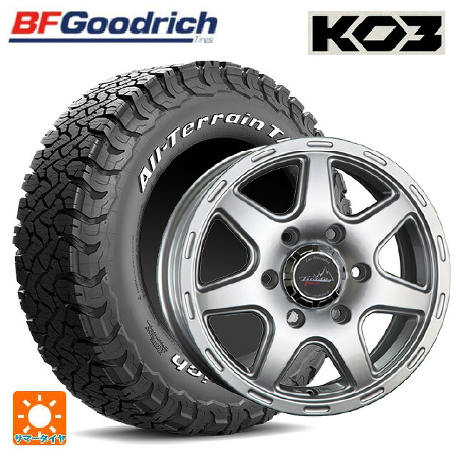 195/80R15 107S BFグッドリッチ オールテレーン TA KO3 ホワイトレター 正規品 阿部商会 ラ･ストラーダ ティラードクロス シルバー 15-6J 国産車用 サマータイヤホイール4本セット