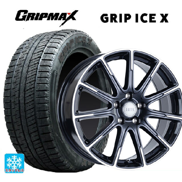 在庫有 215/50R18 96H XL グリップマックス グリップアイスX ブラックレター # 阿部商会 ラ･ストラーダ ティラード イオタ # ブラックポリッシュ 18-7J 国産車用 スタッドレスタイヤホイール4本セット｜タイヤホイール専門店コニシタイヤ