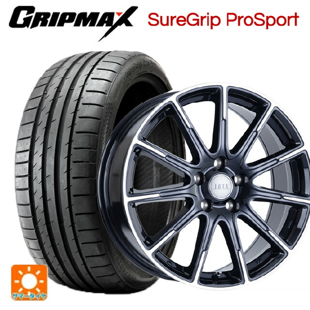225/40R18 92Y XL グリップマックス シュアグリップ プロスポーツ ブラックレター 阿部商会 ラ・ストラーダ ティラード イオタ # ブラックポリッシュ 18-7J 国産車用 サマータイヤホイール4本セット|タイヤホイール専門店コニシタイヤ