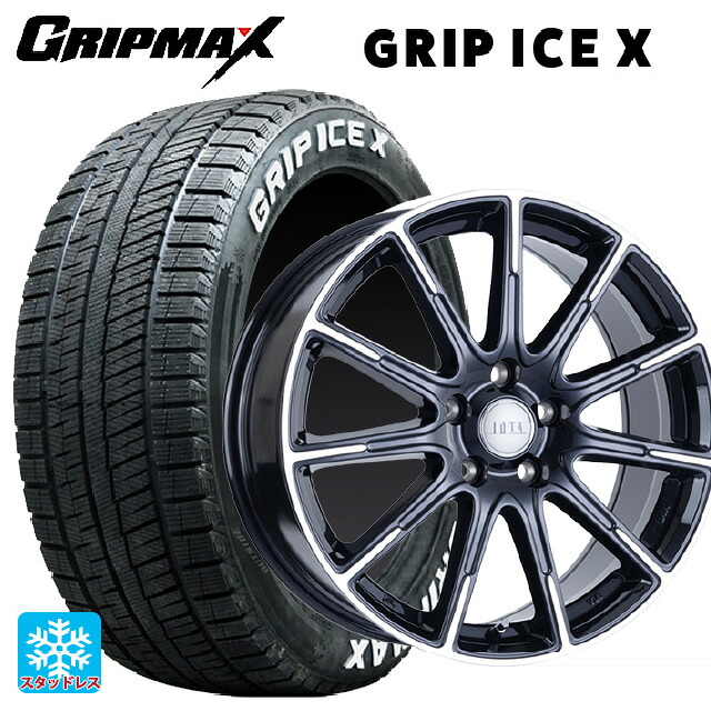 トヨタ シエンタ(10系)用 195/65R15 91Q グリップマックス グリップアイスX ホワイトレター 阿部商会 ラ･ストラーダ ティラード イオタ ブラックポリッシュ 新品スタッドレスタイヤホイール 4本セット 46,914円