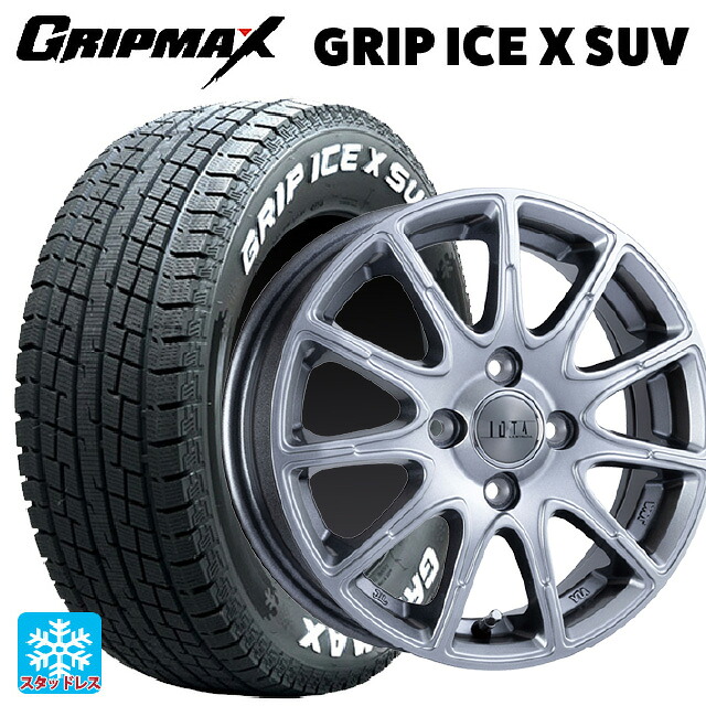 トヨタ プロボックス(160系)用 155/80R14 88/86N グリップマックス グリップアイスX SUV ホワイトレター 阿部商会 ラ･ストラーダ ティラード イオタ ハイライトシルバー 新品スタッドレスタイヤホイール 4本セット 70,320円