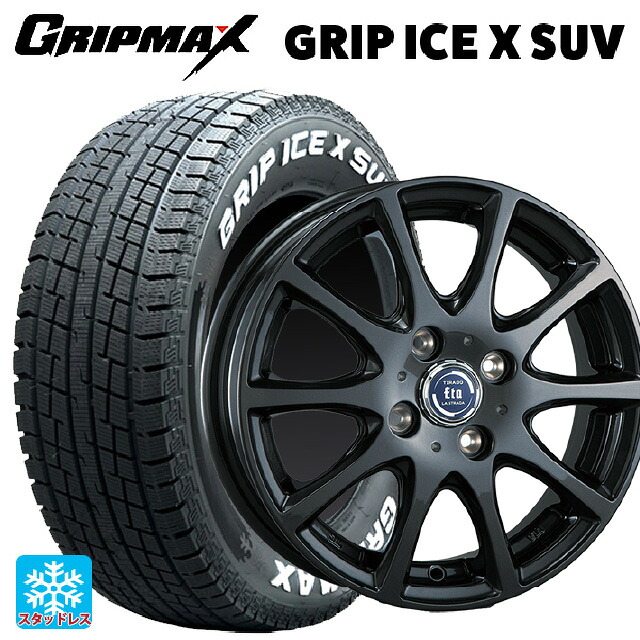 トヨタ プロボックス(160系)用 155/80R14 88/86N グリップマックス グリップアイスX SUV ホワイトレター 阿部商会 ラ･ストラーダ ティラード イータ グラファイト・グレー 新品スタッドレスタイヤホイール 4本セット 70,320円