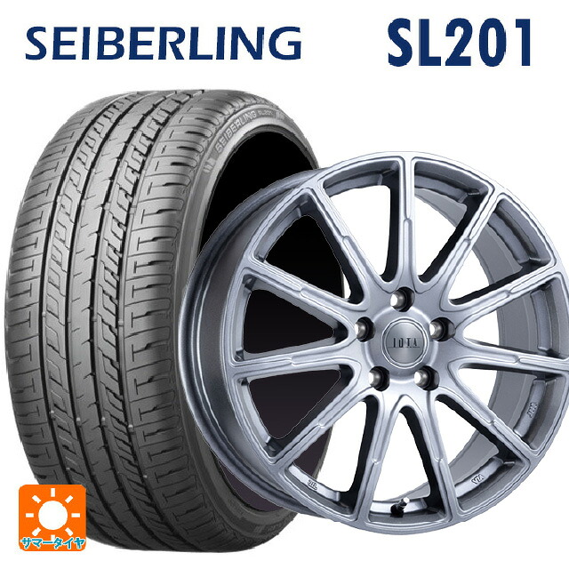 スズキ スイフトスポーツ(ZC33S)用 195/50R16 84V セイバーリング セイバーリング SL201(ブリヂストン工場生産） 阿部商会 ラ･ストラーダ ティラード イオタ ハイライトシルバー 新品サマータイヤホイール 4本セット