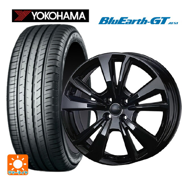 フィアット 500e(FA1系)用 185/65R15 88H ヨコハマ ブルーアースGT AE51 ティーエーエス スマートライン 365 ブラック 新品サマータイヤホイール 4本セット