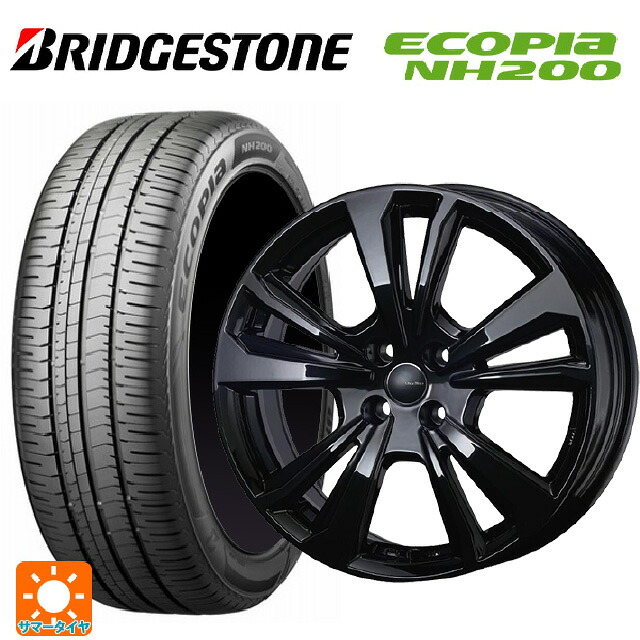 アルファロメオ MiTo(955系)用 215/45R17 91W XL ブリヂストン エコピア NH200 正規品 ティーエーエス スマートライン 365 ブラック 新品サマータイヤホイール 4本セット