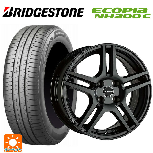 フィアット パンダ4×4(139系/4WD)用 175/65R15 84H ブリヂストン エコピア NH200C 正規品 # 阿部商会 ユーロデザイン アイガー ガンメタリック 新品サマータイヤホイール 4本セット
