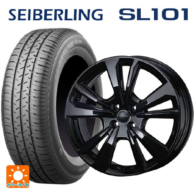 フィアット 500e(FA1系)用 185/65R15 88S セイバーリング セイバーリング SL101(ブリヂストン工場生産） ティーエーエス スマートライン 365 ブラック 新品サマータイヤホイール 4本セット