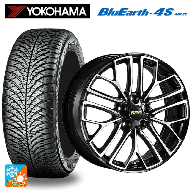 225/50R18 99W XL ヨコハマ ブルーアース4S AW21 BBS RE-X BKD 18-7.5J 国産車用 オールシーズンタイヤホイール4本セット