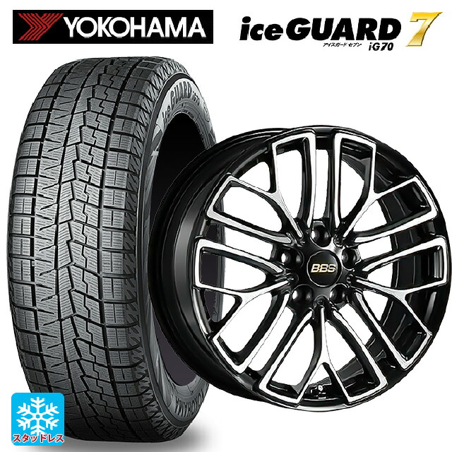 235/60R18 107Q XL ヨコハマ アイスガード7(IG70) # BBS RE-X BKD 18-8J 国産車用 スタッドレスタイヤホイール4本セット