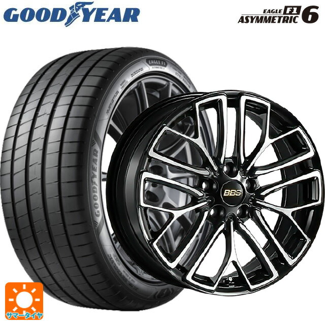 スバル レヴォーグ(VN系)用 225/45R18 95Y XL グッドイヤー イーグル F1 アシメトリック6 BBS RE-X BKD 新品サマータイヤホイール 4本セット