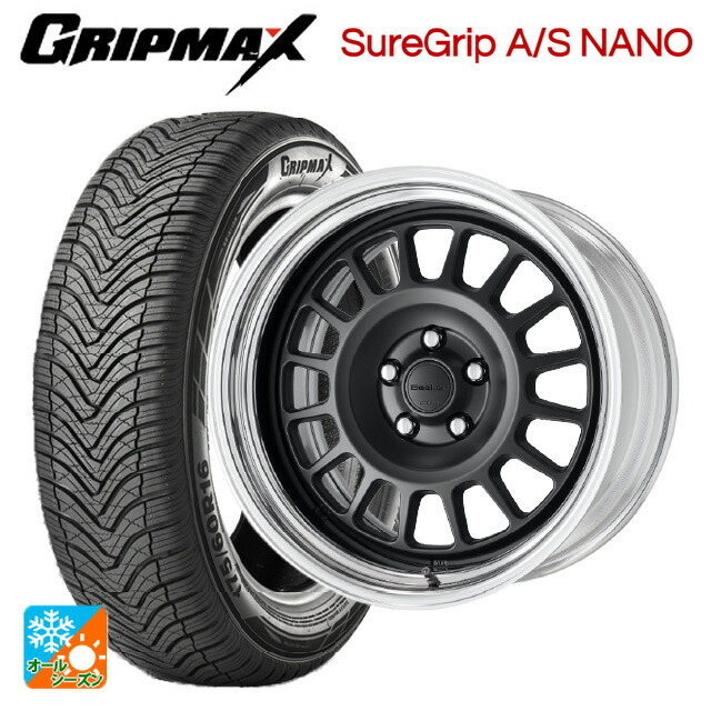 195/60R17 90H グリップマックス シュアグリップ A/S ナノ ブラックレター ワーク シーカー FD MBL 17-6J 国産車用 オールシーズンタイヤホイール4本セット 109,560円