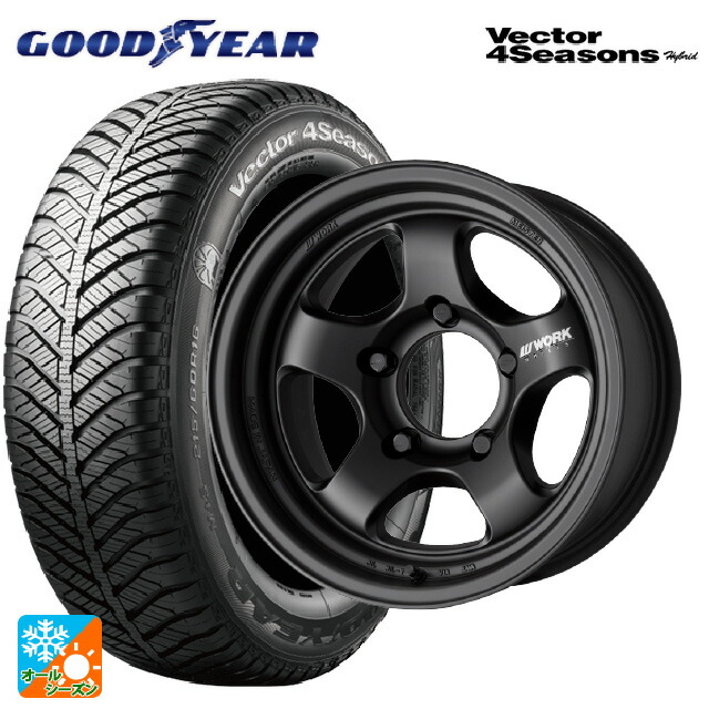 215/65R16 98H グッドイヤー ベクターフォーシーズンズ ハイブリッド ワーク マイスター エスワン SUV MBL 16-5.5J 国産車用 オールシーズンタイヤホイール4本セット 100,935円