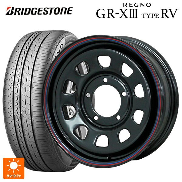 215/65R16 98H ブリヂストン レグノ GR-X3 タイプ RV 正規品 # モリタ デイトナズ ブラック(レッド/ブルーライン) 16-5.5J 国産車用 サマータイヤホイール4本セット