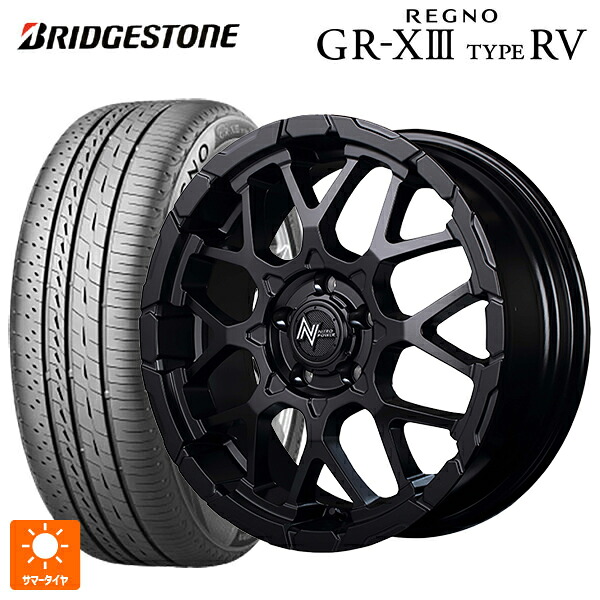 225/50R18 95V ブリヂストン レグノ GR-X3 タイプ RV 正規品 # エムアイディー ナイトロパワー M28バレットエス セミグロスブラック 18-7J 国産車用 サマータイヤホイール4本セット|タイヤホイール専門店コニシタイヤ