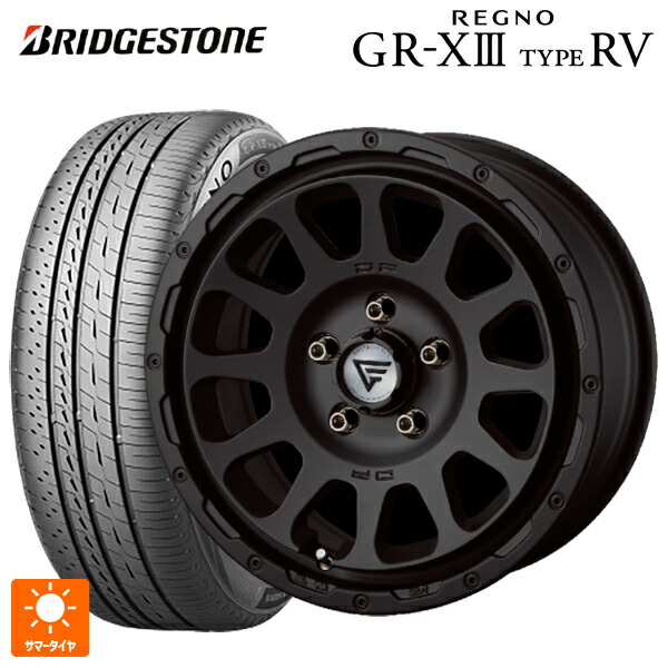 215/50R17 95V XL ブリヂストン レグノ GR-X3 タイプ RV 正規品 # エクシズルライン デルタフォース オーバル マットブラック 17-7J 国産車用 サマータイヤホイール4本セット