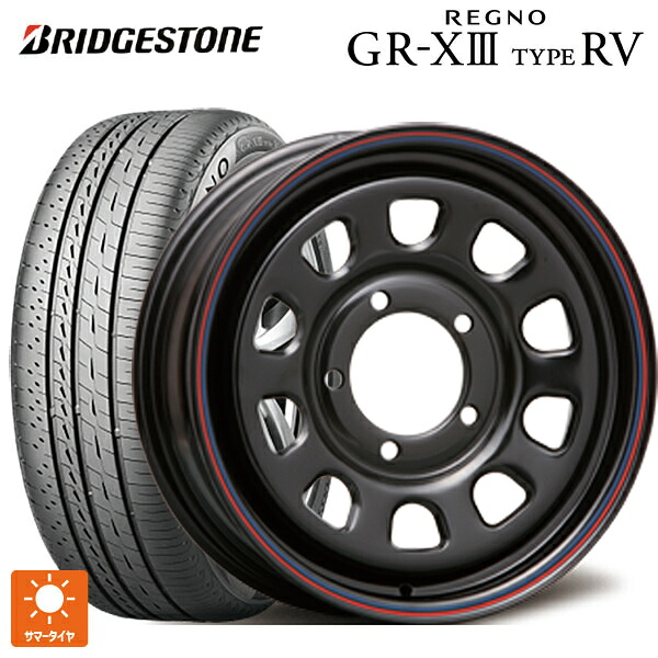 215/65R16 98H ブリヂストン レグノ GR-X3 タイプ RV 正規品 # エムエルジェイ デイトナ SS Black 16-6J 国産車用 サマータイヤホイール4本セット