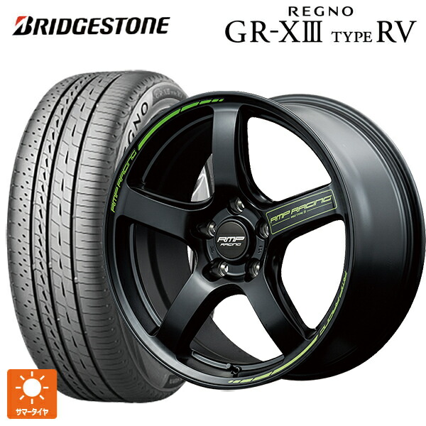 225/60R18 100H ブリヂストン レグノ GR-X3 タイプ RV 正規品 # エムアイディー MIDレーシング R50 タイプS セミグロスブラック 18-8J 国産車用 サマータイヤホイール4本セット|タイヤホイール専門店コニシタイヤ