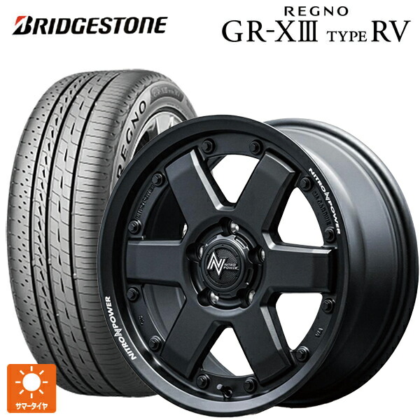 215/50R17 95V XL ブリヂストン レグノ GR-X3 タイプ RV 正規品 # エムアイディー ナイトロパワー M6 カービン ガンブラック 17-7J 国産車用 サマータイヤホイール4本セット