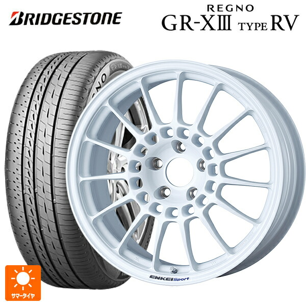 225/45R18 95W XL ブリヂストン レグノ GR-X3 タイプ RV 正規品 # エンケイ エンケイスポーツ RC-T5 White 18-8J 国産車用 サマータイヤホイール4本セット