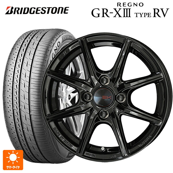 トヨタ アルファード(30系)用 225/60R17 99H ブリヂストン レグノ GR-X3 タイプ RV 正規品 # 共豊 ザインEK ソリッドブラック 新品サマータイヤホイール 4本セット