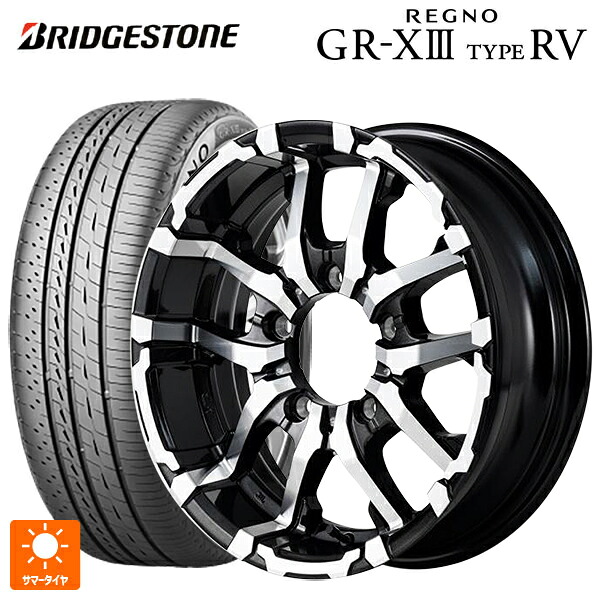 215/65R16 98H ブリヂストン レグノ GR-X3 タイプ RV 正規品 # エムアイディー ナイトロパワー M26 クロスファング ブラックメタリック/ミラーカット 16-6J 国産車用 サマータイヤホイール4本セット