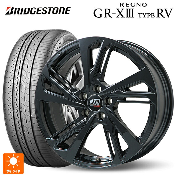 ボルボ XC40(XB系)用 235/55R18 104V XL ブリヂストン レグノ GR-X3 タイプ RV 正規品 # MSW MSW60 グロスブラック 新品サマータイヤホイール 4本セット