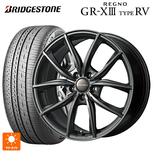 トヨタ アルファード(30系)用 245/40R20 99W XL ブリヂストン レグノ GR-X3 タイプ RV 正規品 # ユーロテック MPライン マットチタニウム 新品サマータイヤホイール 4本セット