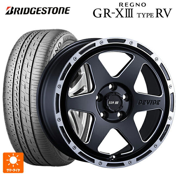 トヨタ ヤリスクロス(10系)用 215/65R16 98H ブリヂストン レグノ GR-X3 タイプ RV 正規品 # タナベ SSR ディバイド TR-6 フラットブラックポリッシュ 新品サマータイヤホイール 4本セット