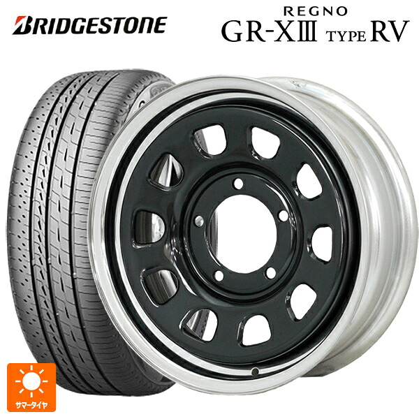 215/65R16 98H ブリヂストン レグノ GR-X3 タイプ RV 正規品 # モリタ デイトナズ ブラック/クロームリム 16-5.5J 国産車用 サマータイヤホイール4本セット