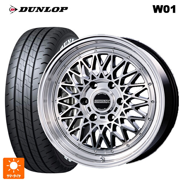 215/65R16 109/107N ダンロップ W01 ホワイトレター シーアールエス エセックス ENCM 1P BP 16-6.5J 国産車用 サマータイヤホイール4本セット