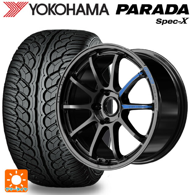 トヨタ bZ4X(11/15系)用 235/60R18 103V ヨコハマ パラダ PA02 レイズ グラムライツ 57NR スペック M GX 新品サマータイヤホイール 4本セット