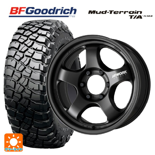 トヨタ ランドクルーザー300(300系)用 275/65R18 123/120Q XL BFグッドリッチ マッドテレーン TA KM3 ブラックレター 正規品 ワーク マイスター エスワン SUV MBL 新品サマータイヤホイール 4本セット|タイヤホイール専門店コニシタイヤ