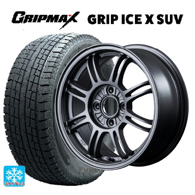 155/80R14 88/86N グリップマックス グリップアイスX SUV ブラックレター レイズ A LAP(エーラップ) MF 14-6J 国産車用 スタッドレスタイヤホイール4本セット