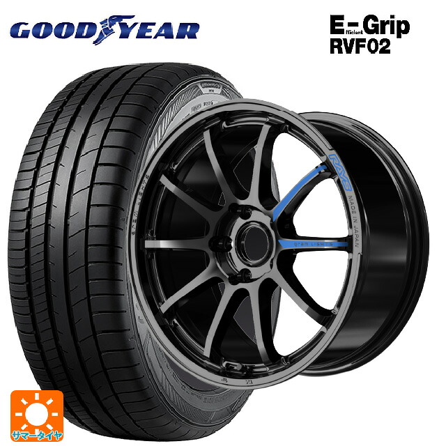 215/50R17 95V XL グッドイヤー エフィシェントグリップ RVF02 レイズ グラムライツ 57NR スペック M GX 17-7J 国産車用 サマータイヤホイール4本セット
